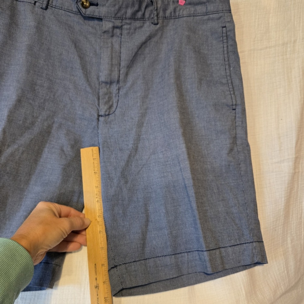 Daniel Cremieux Mens Flat Front Chino Shorts Size‎ 38 Blue check pattern Golf - Picture 5 of 6